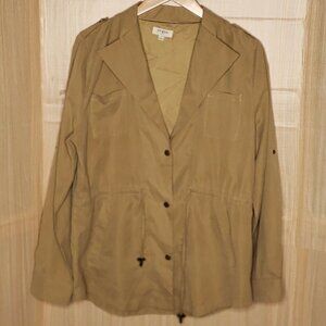 Umgee Womens Tan Lightweight Suede Feel Jacket Small